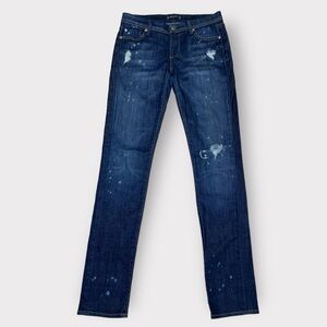 Fidelity Denim Dark Destruct Jeans Womens Size 27